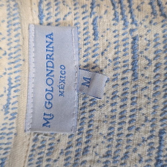 Mi Golondrina Beatriz Azul De Noel Caftan Maxi Dress Size Medium - Picture 12 of 12